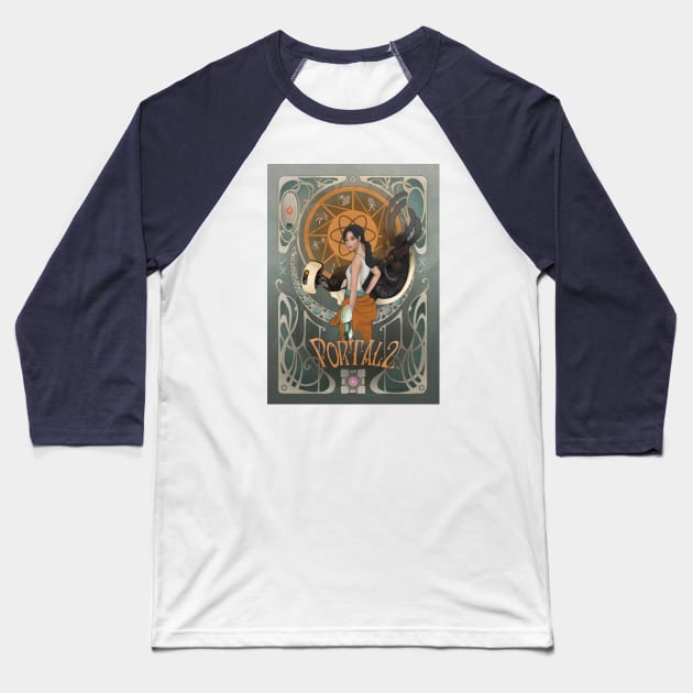 Portal art nouveau Baseball T-Shirt by ERILAZ